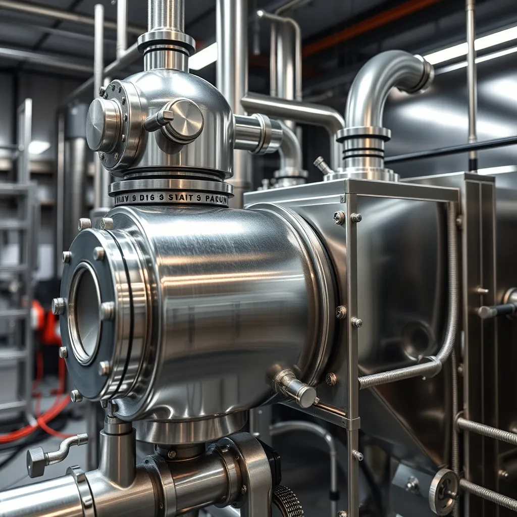 Industrial high-pressure vacuum extraction machine, chrome a